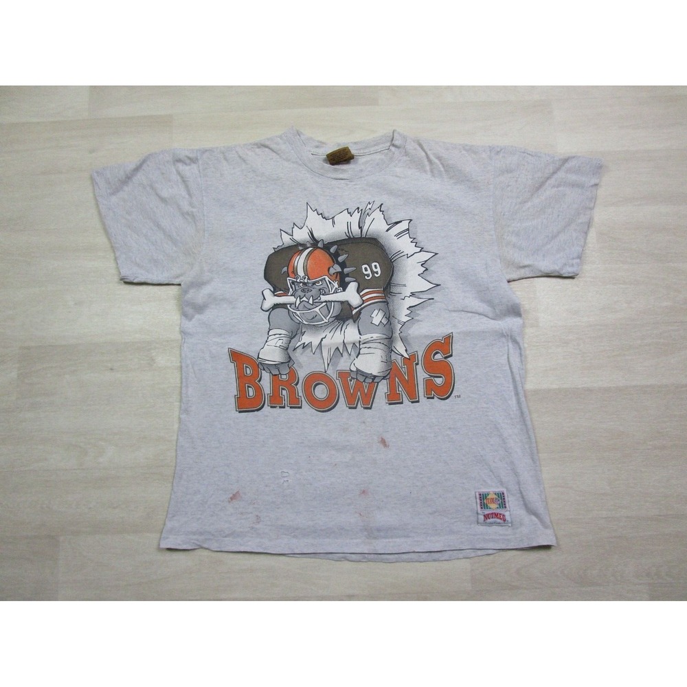 VINTAGE CLEVELAND BROWNS T Shirt JACK DAVIS (M) NFL FOOTBALL Breakout Graphic